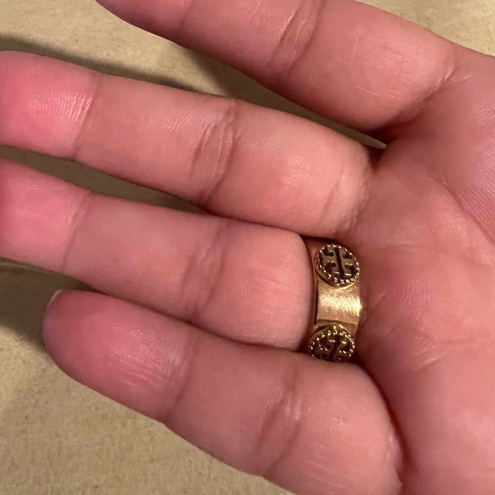 Tory Burch Golden Logo/Icon Ring - Picture 9 of 9